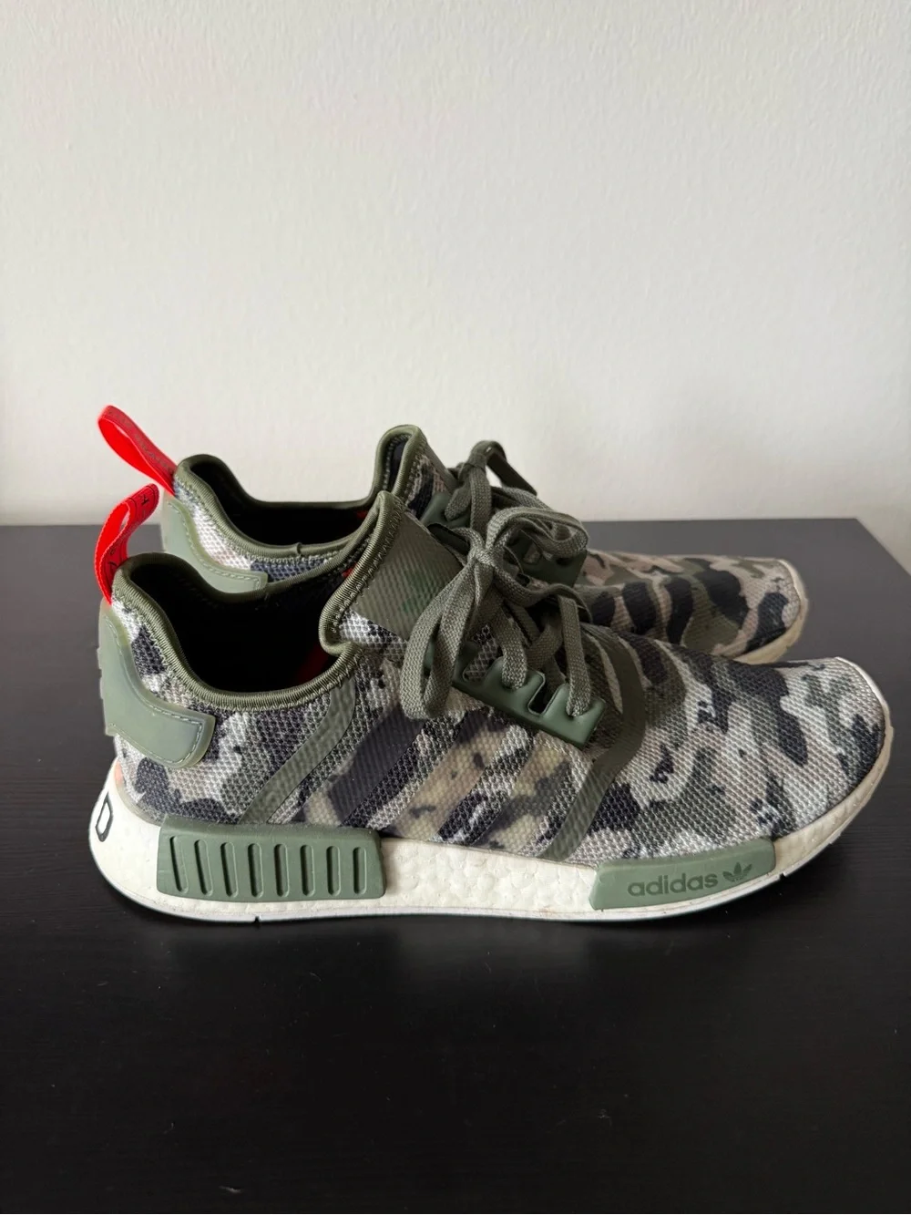 adidas Men's Camouflage NMD_R1 Sneakers in Olive Green 11.5